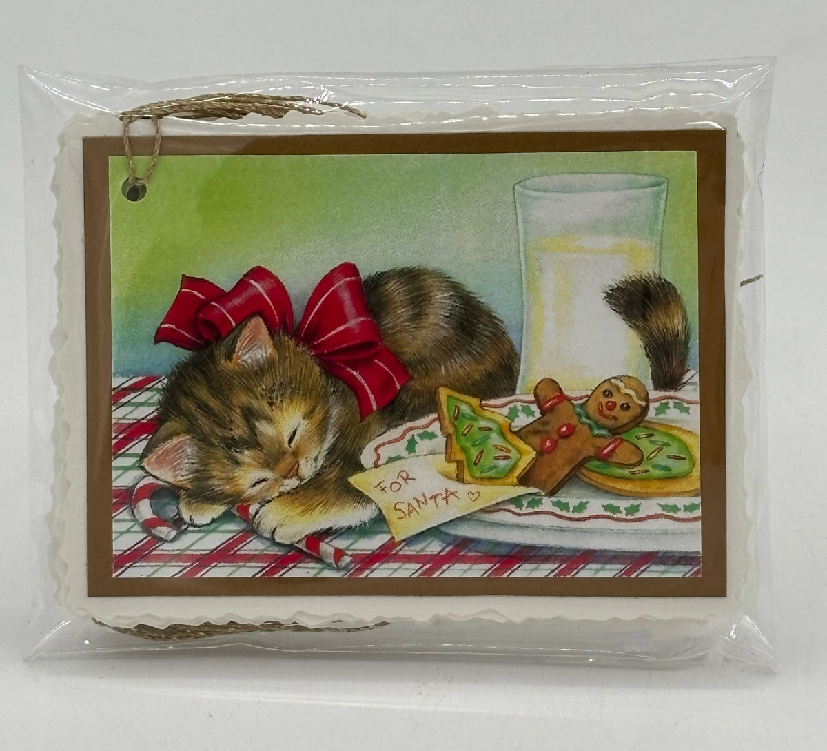 Cookies And Cat 10-Pack Christmas Tags