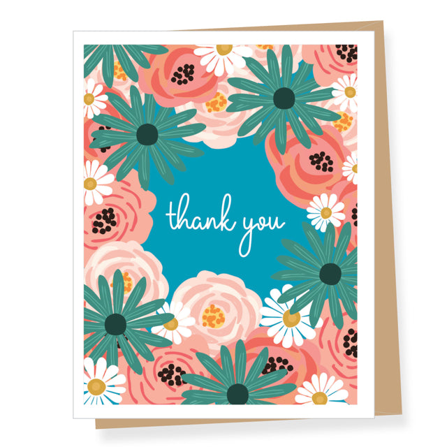 Floral Clematis Thank You Card