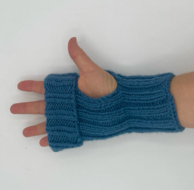 Acrylic Knit Fingerless Gloves