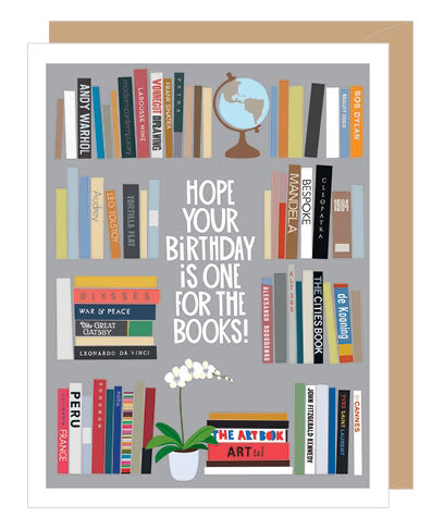 Bookshelf Birthday Card