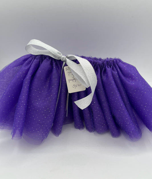 7" Purple with Silver Glitter Tutu