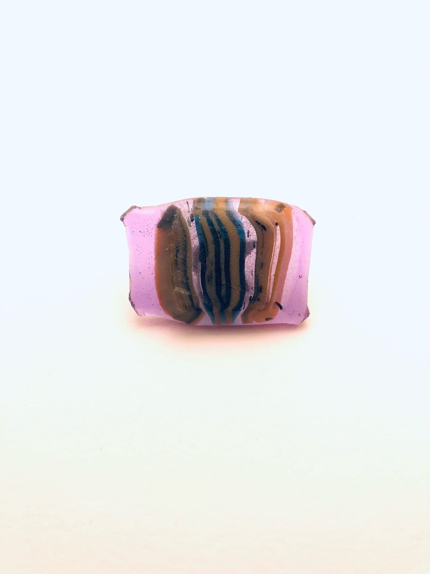 Fused Glass Pin, small, purple