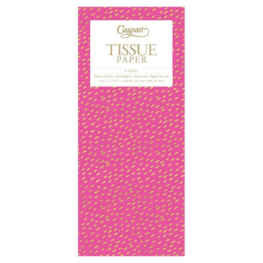Valentines Tissue-Little Dash Fuschia/Gold