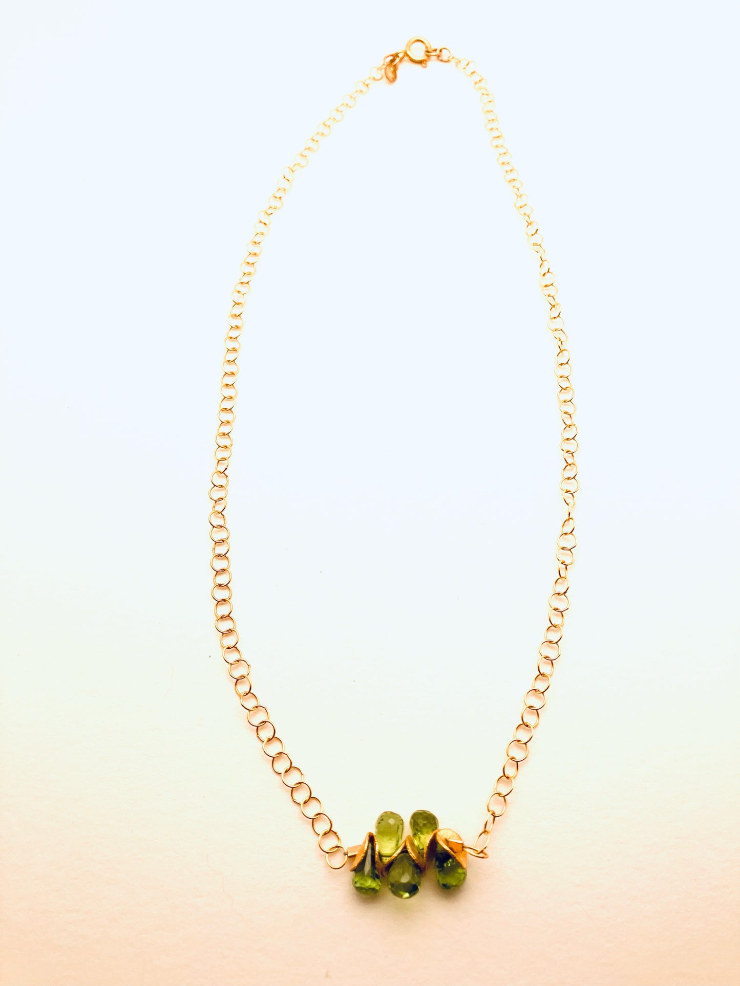 Mini Signature Peridot Gold Necklace