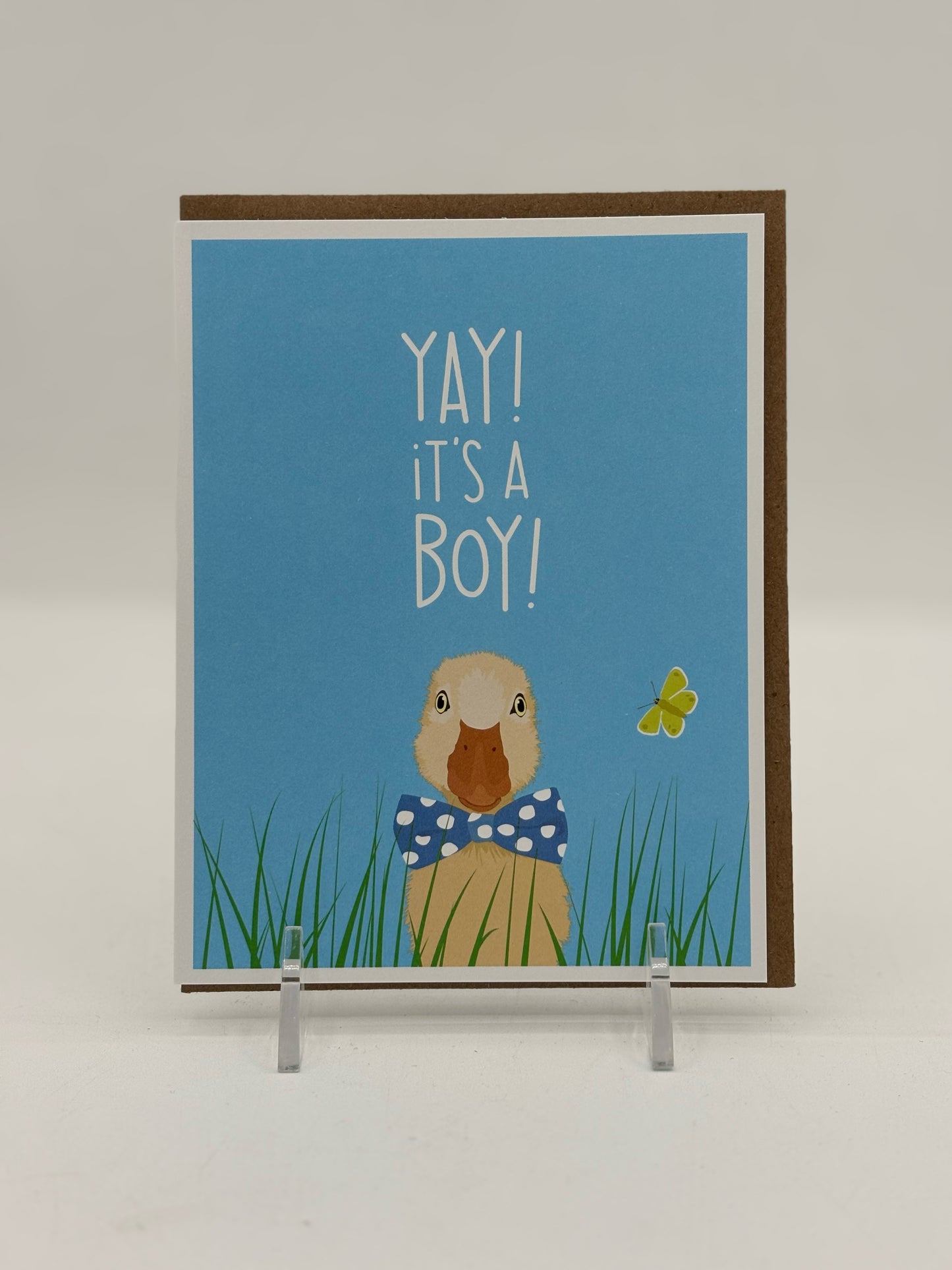 Yay! It's A Boy Baby Duckling Card