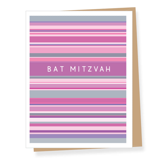Bat Mitzvah Stripes Card