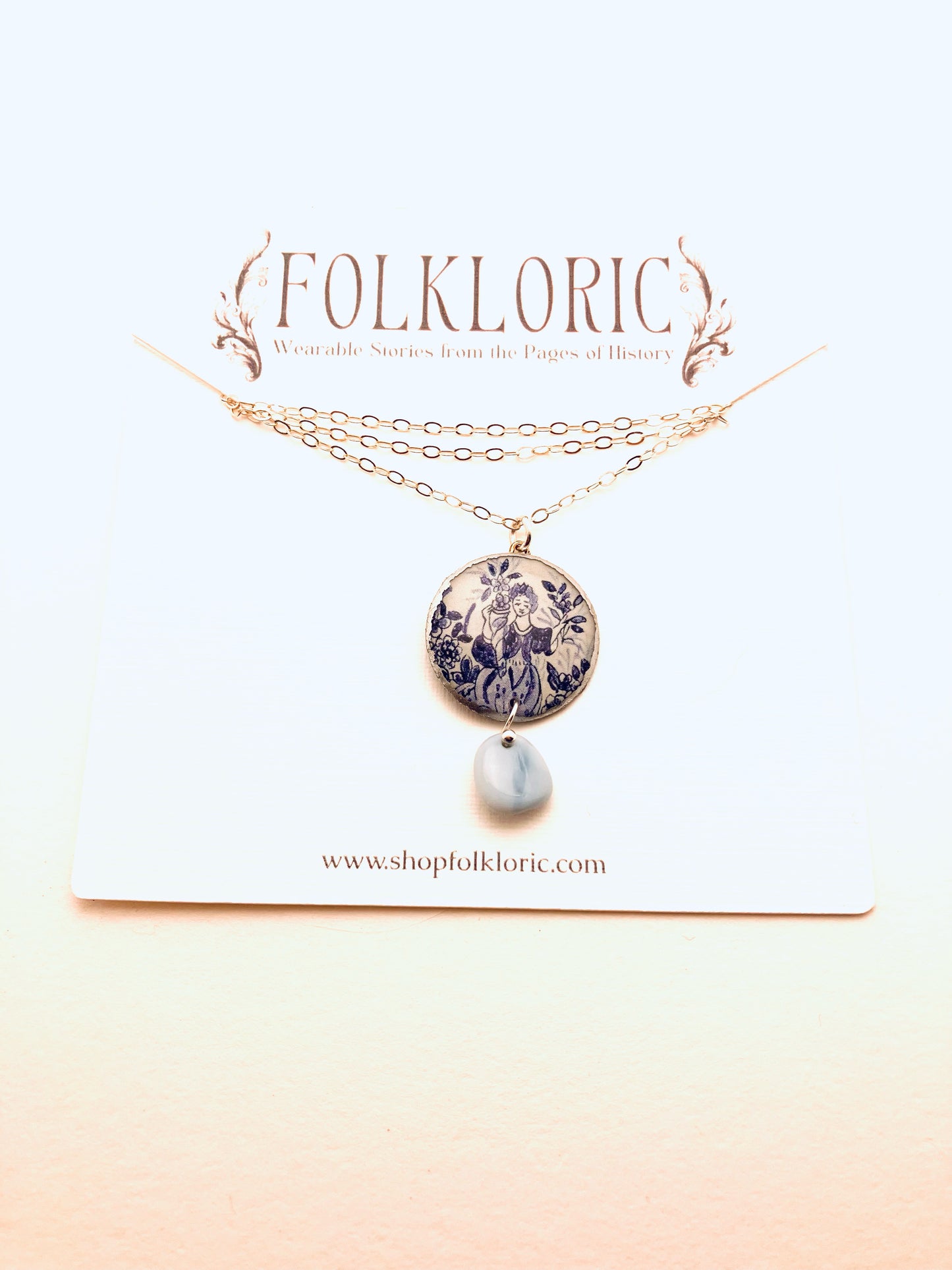Morgaine Necklace with African Blue Opal