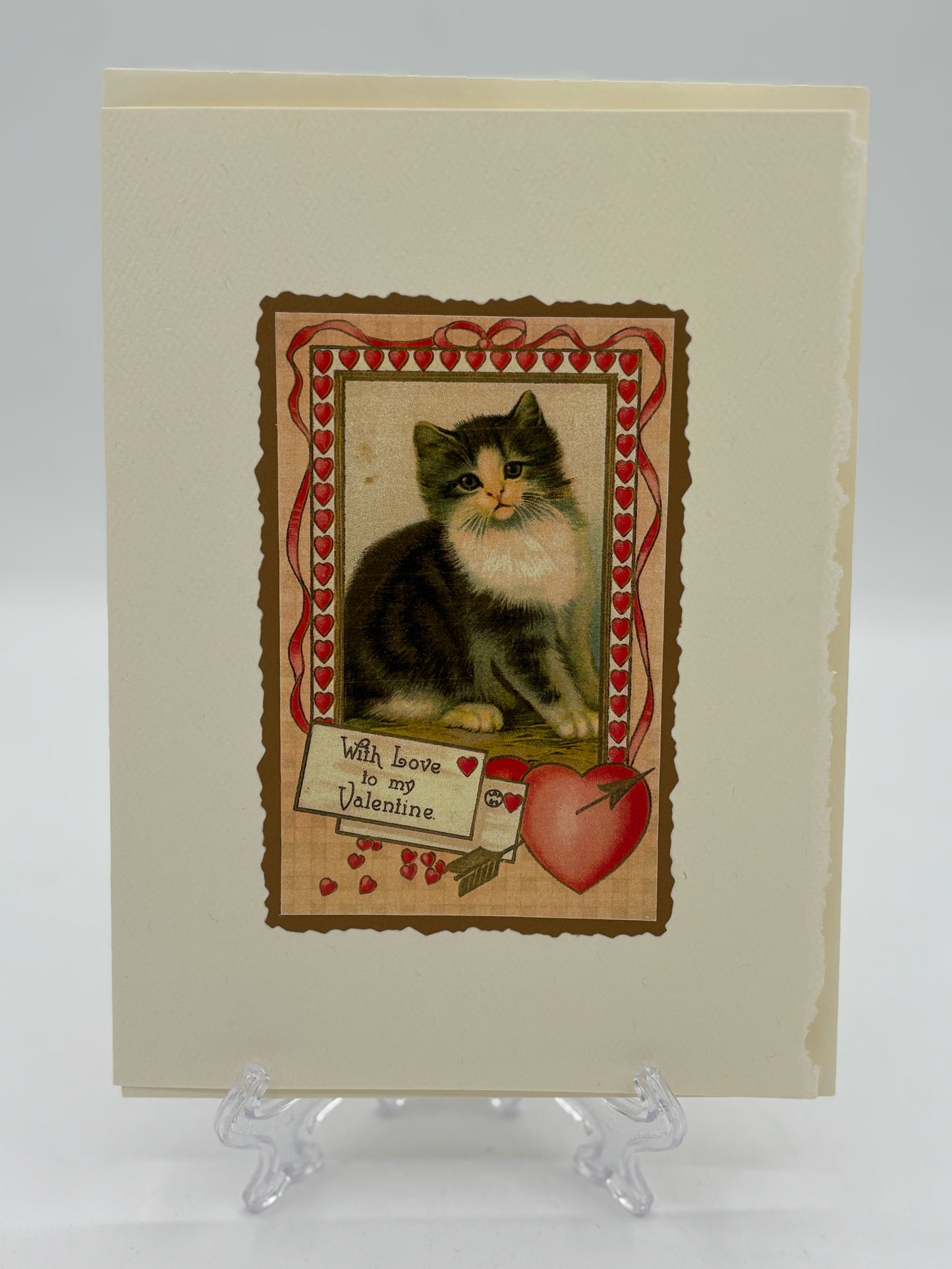 Fluffy Kitten Valentine Card