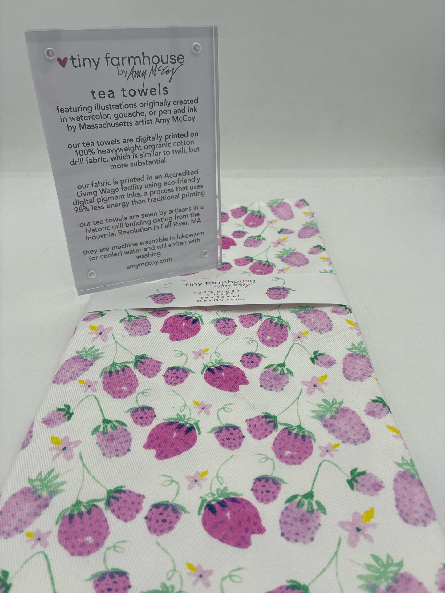 Strawberry Patch Cotton Tea Towel