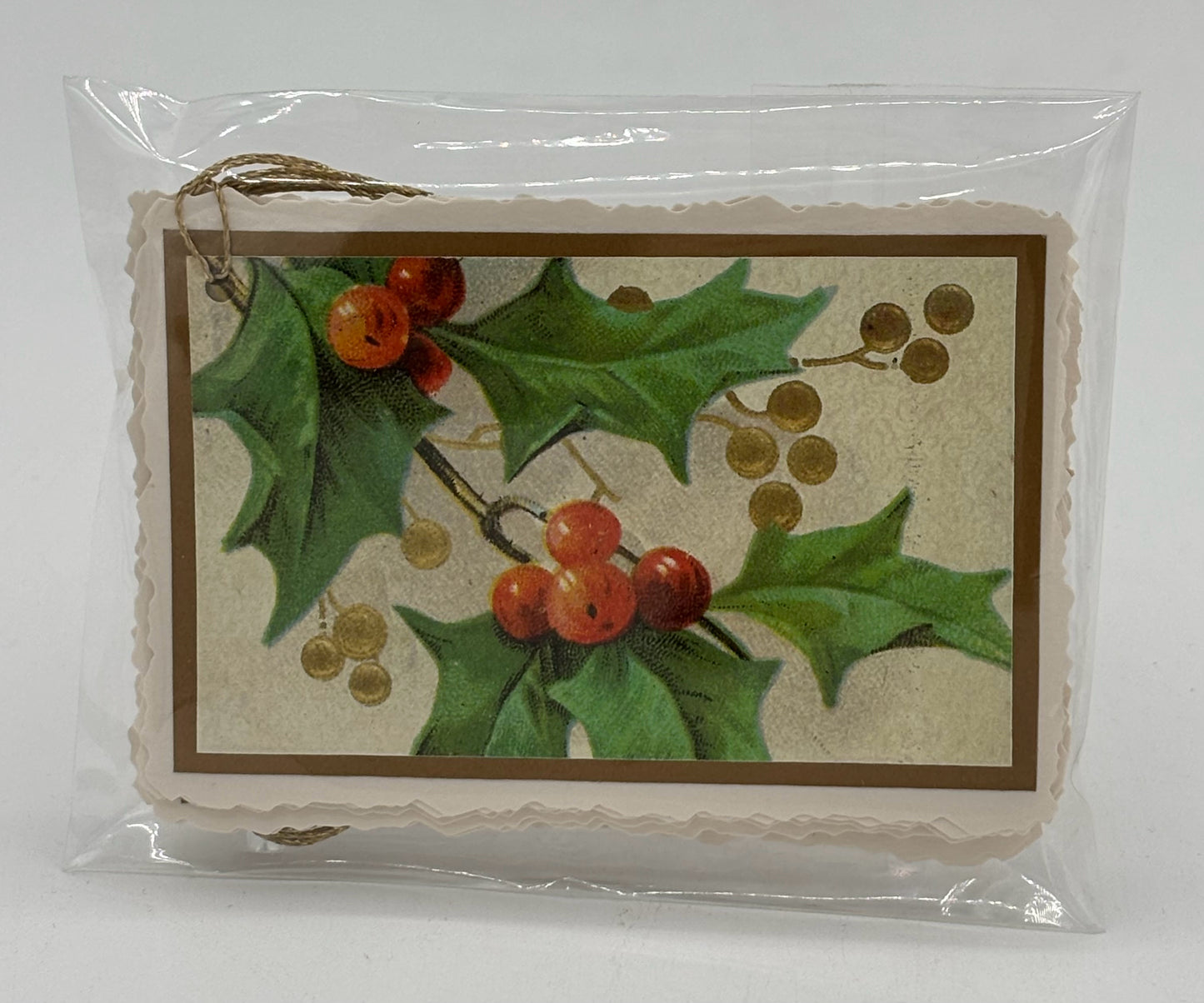 Holly Sprig 10-Pack Christmas Tags