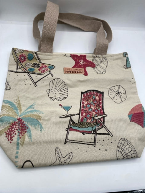 Beach Print Tote Bag