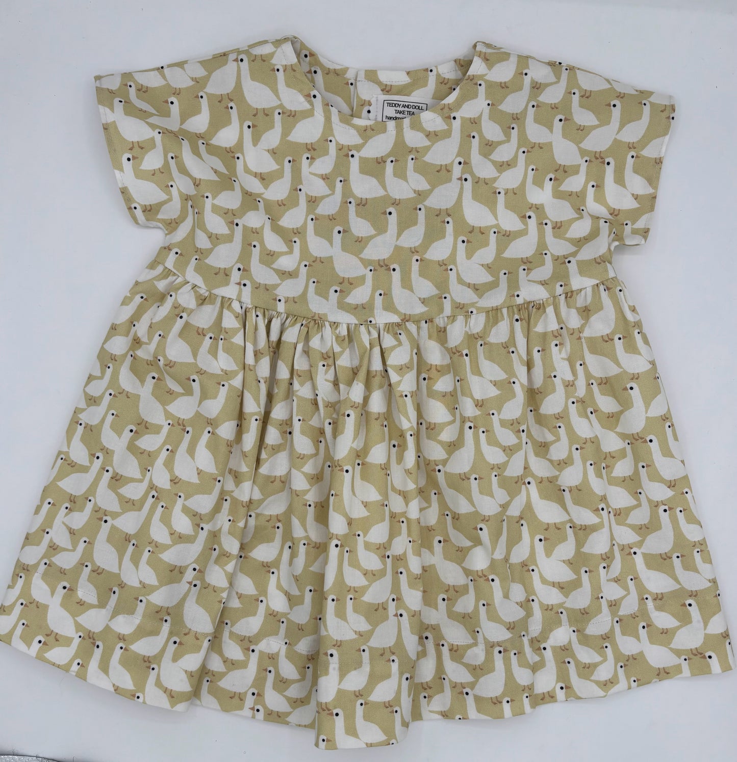 1 Y Dress - Tan w/Geese