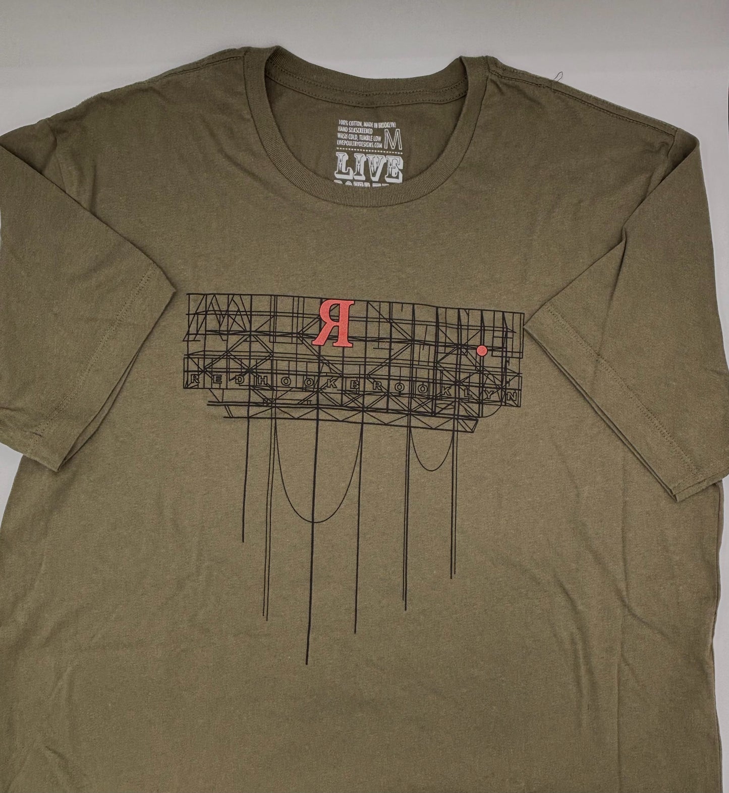 Size M Red Hook Mens Tee Army Green