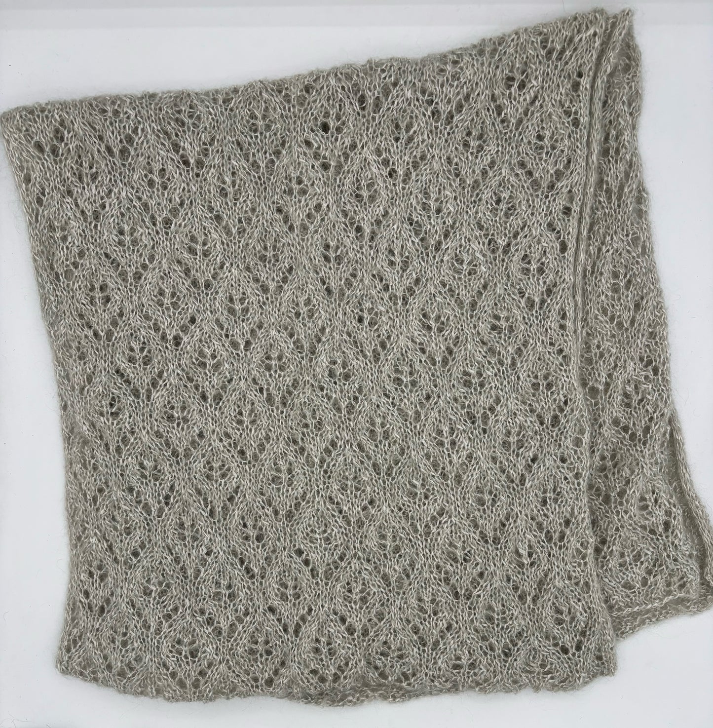 Rayon Blend Silver Lace Knit Shawl/Wrap