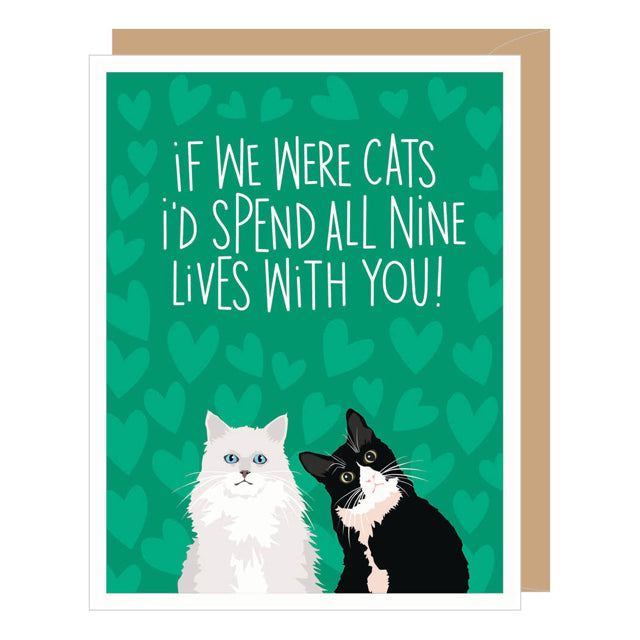 Nine Lives Cats Anniversary Card