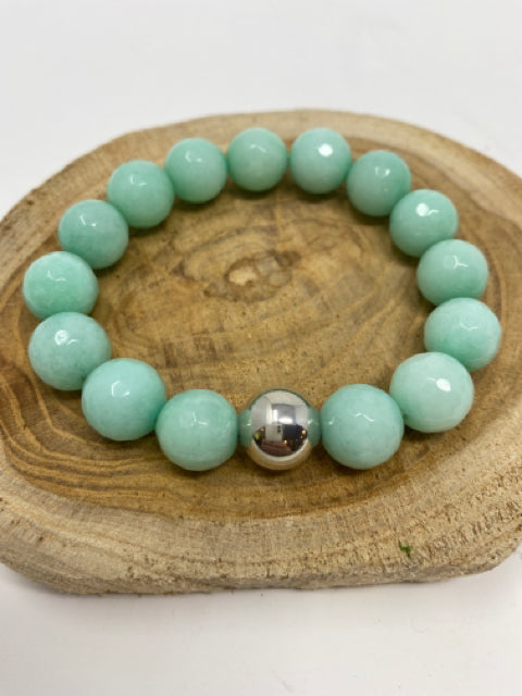 Light Blue Green Jade Bracelet