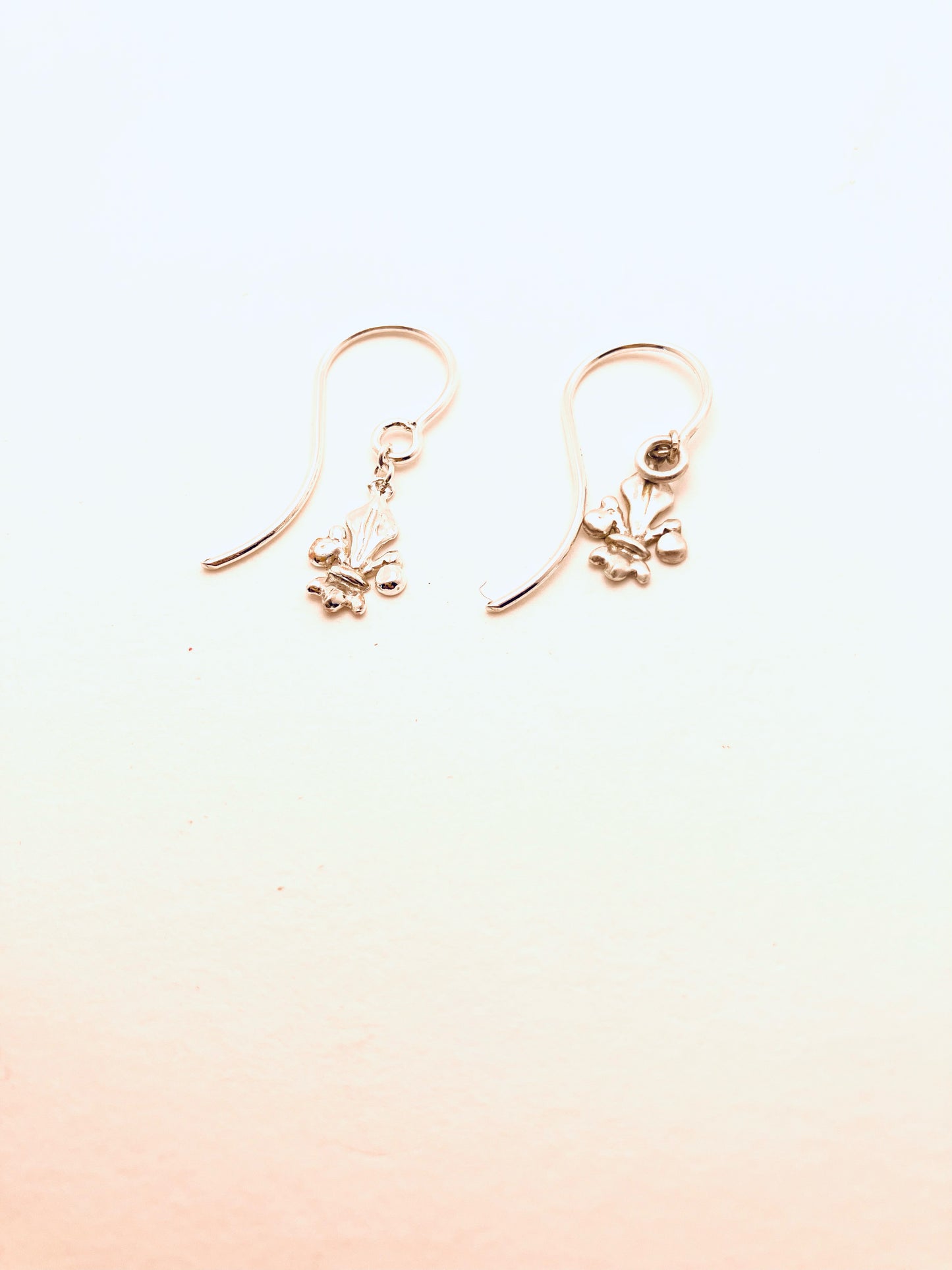 Sterling Silver Fleur Dangles Earrings