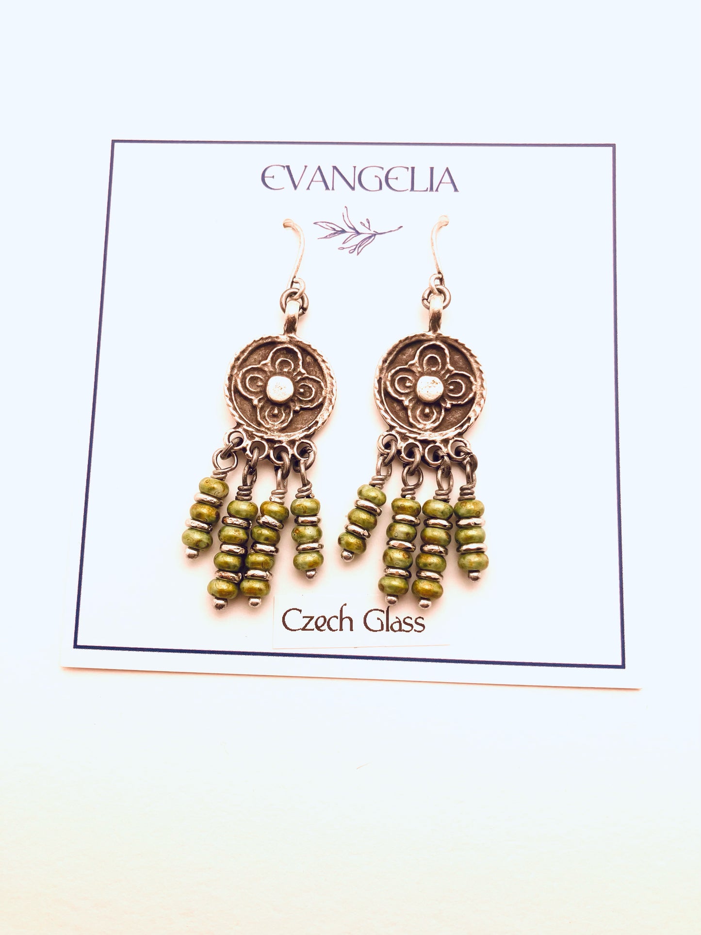 Czech Glass Earrings and Necklace Set