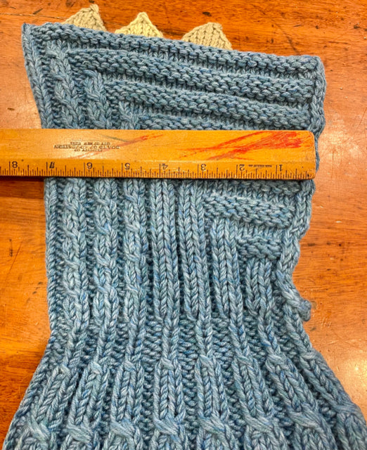 Child Small Blue Superwash Wool Dinosaur Balaclava