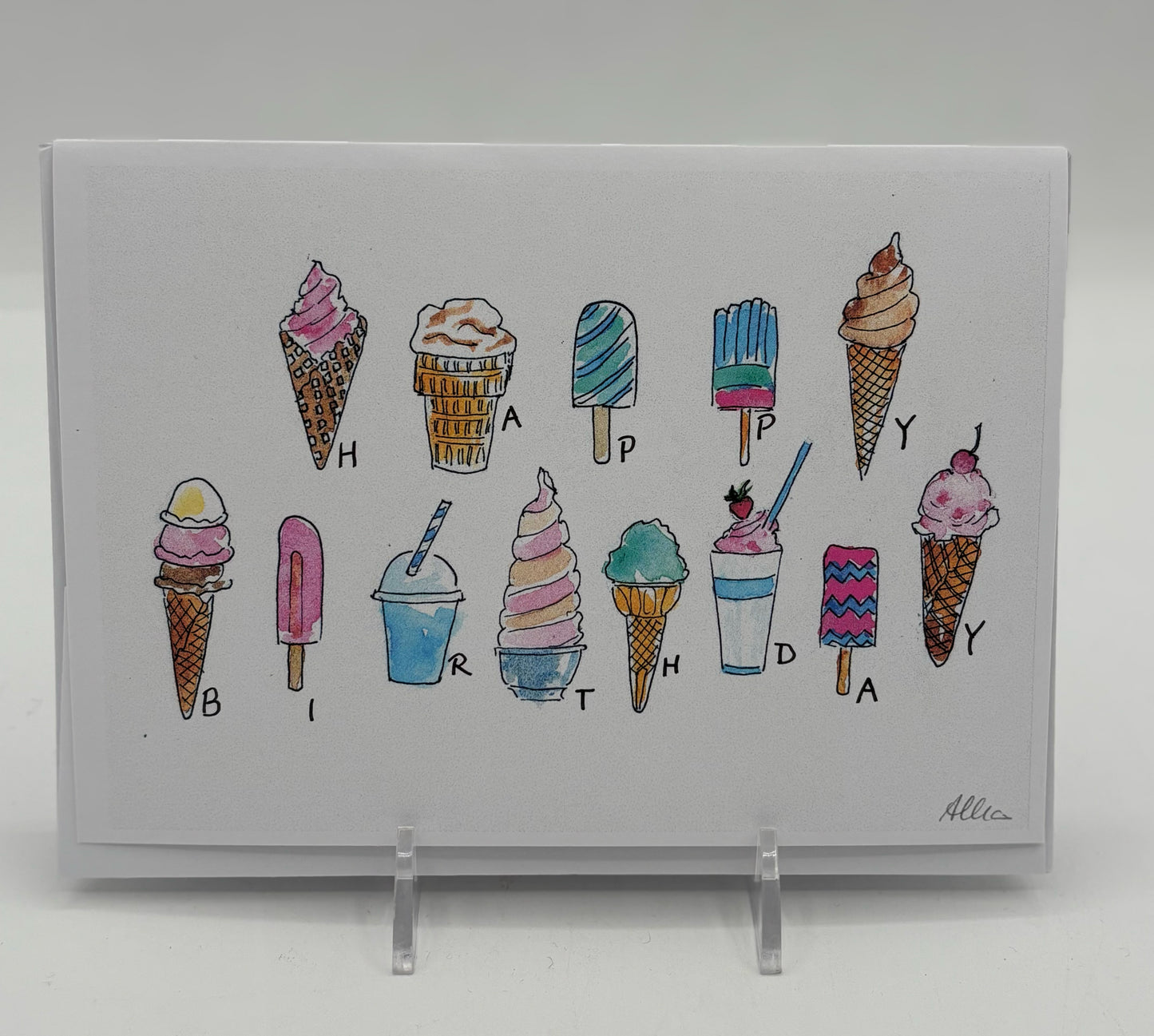 Icy Treats Birthday Card