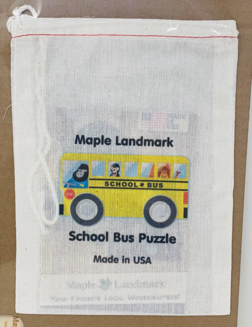 School Bus Wooden Puzzle