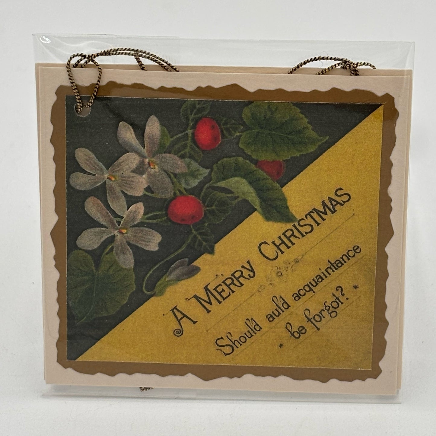 Antique Violets 2-Pack Christmas Tags