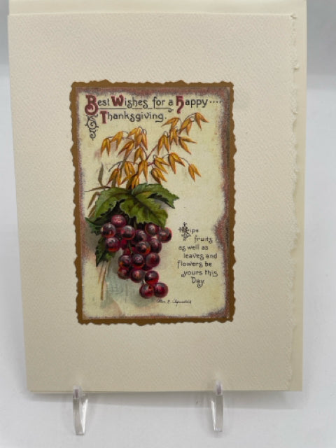 Grapes And Wheat Thank You Card