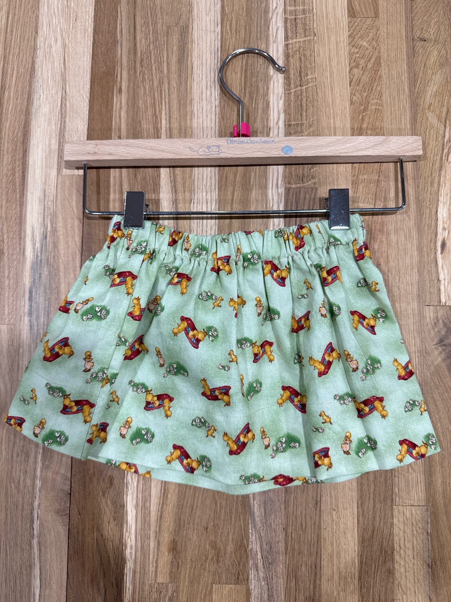 1 Y Twirly Skirt - Light Green w/Ducks