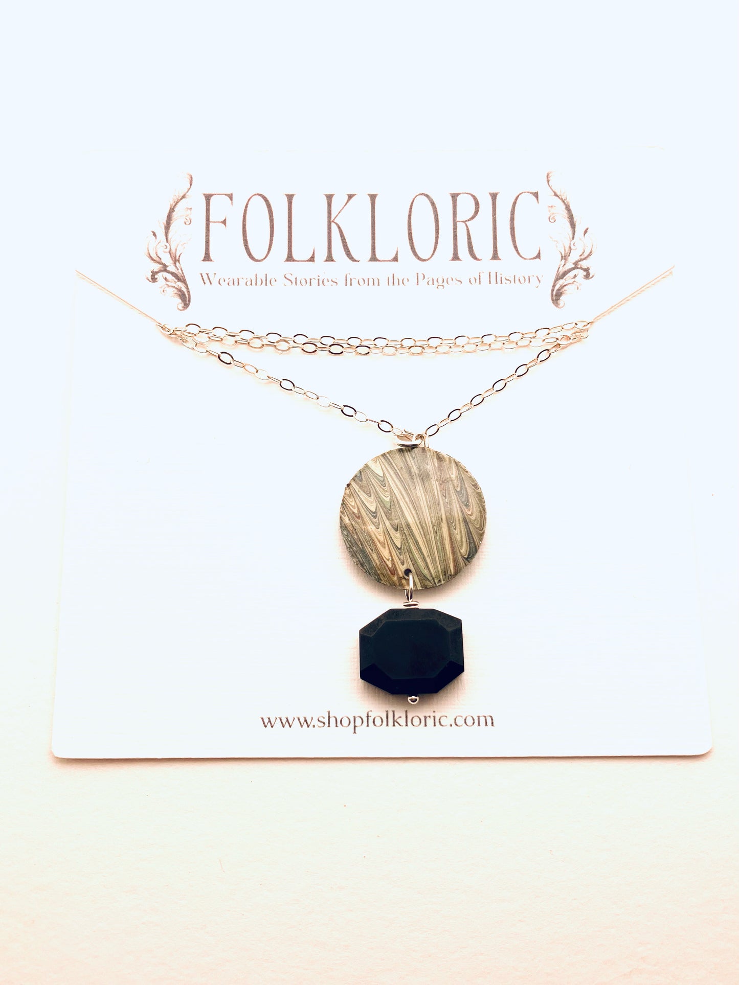 Morgaine Necklace with Black Spinel