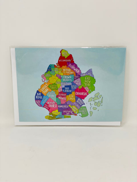 Brooklyn Neighborhoods Blank Card