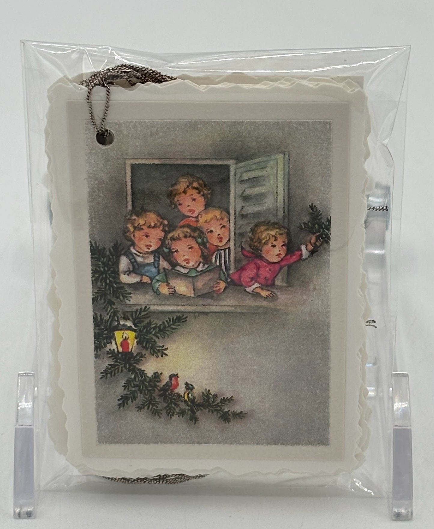 Kids At The Window 10 Christmas Gift Tags