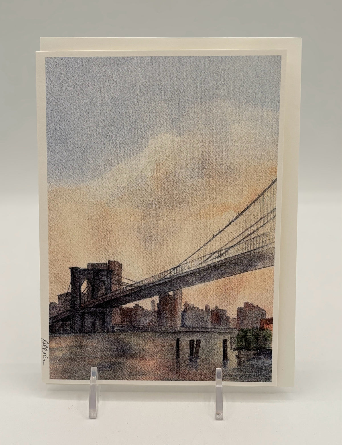 Pier and Brooklyn Bridge Card