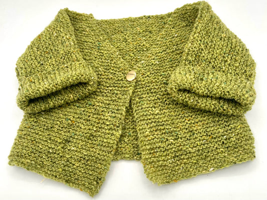 6 M Sweater - Leaf Green Irish wool, Cashmere blend
