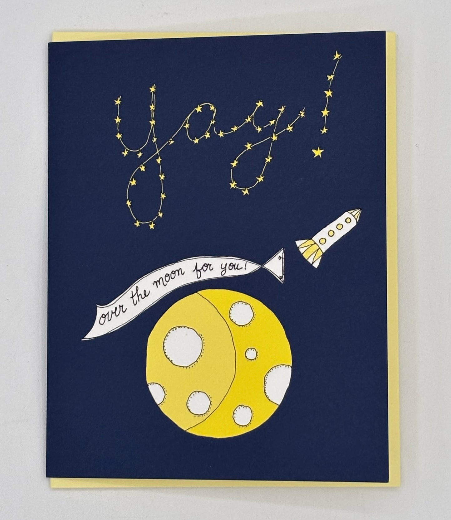 Over the Moon Congratulations Card