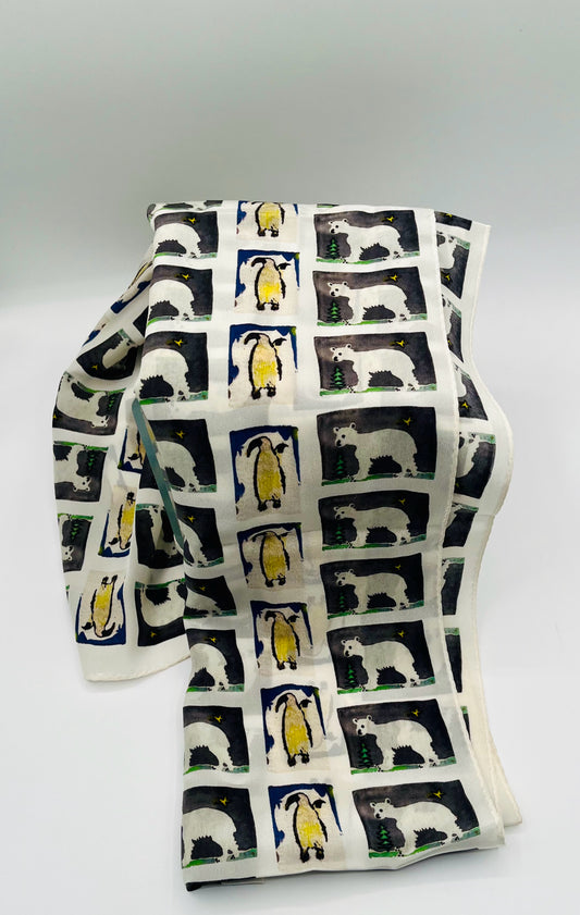 Polar bear and penguin Scarf