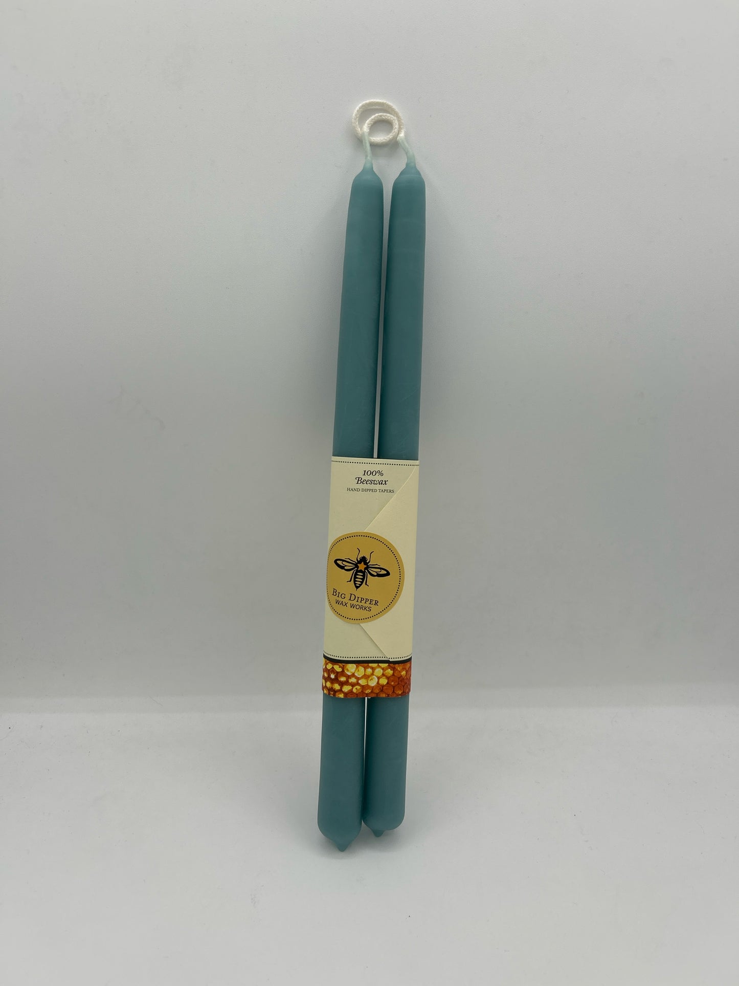 Sky Blue Beeswax Taper Candle