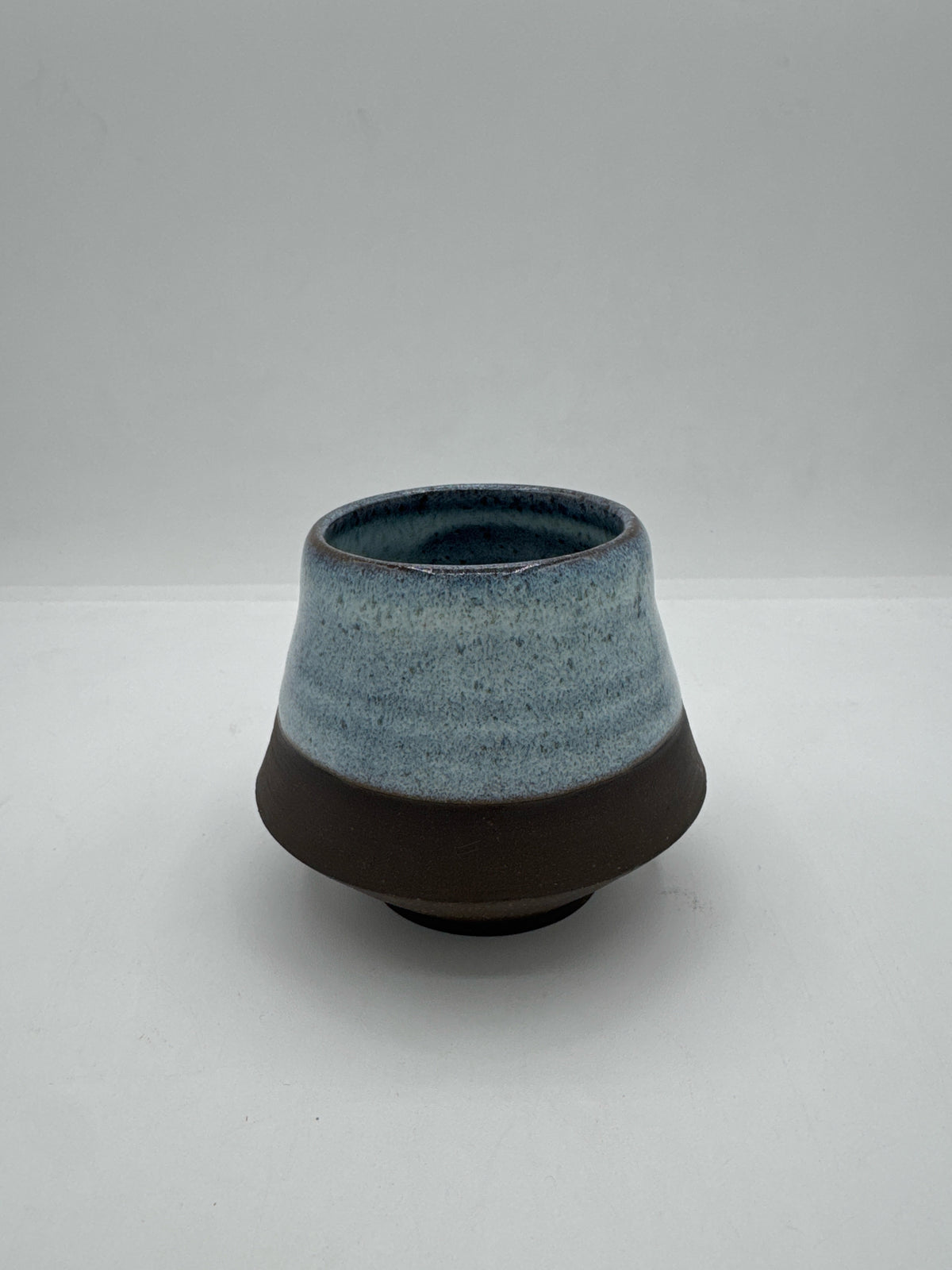 Light Blue and Brown Ceramic Tumbler