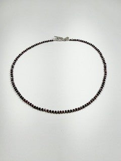 Red Garnet Hill Tribe and Sterling Silver Necklace