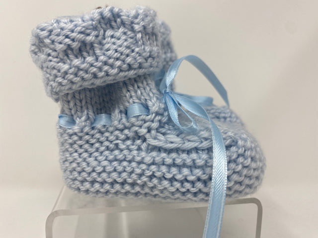 Newborn Blue Acrylic Booties