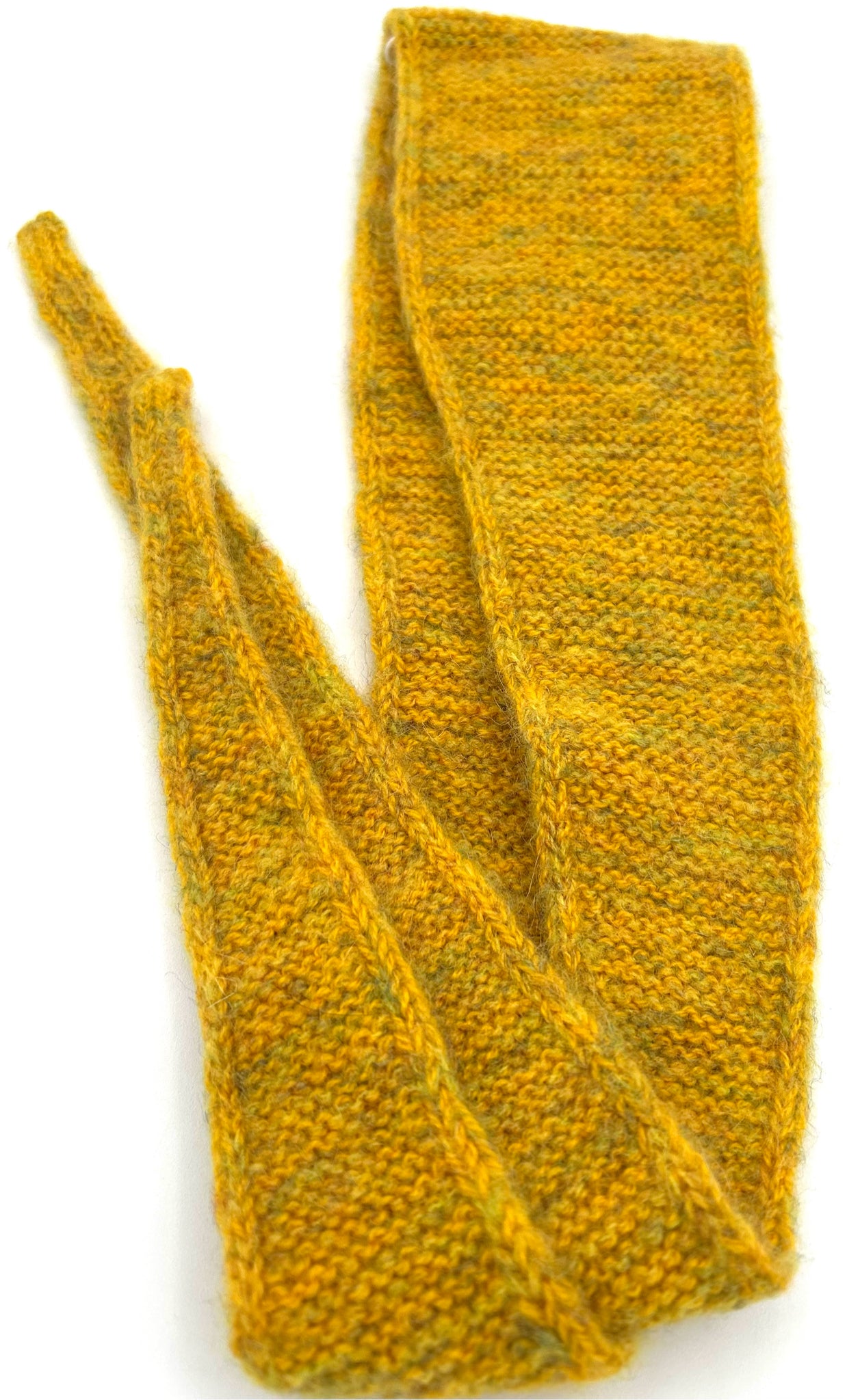 Wool and Acrylic Blend Knit Skinny Scarf