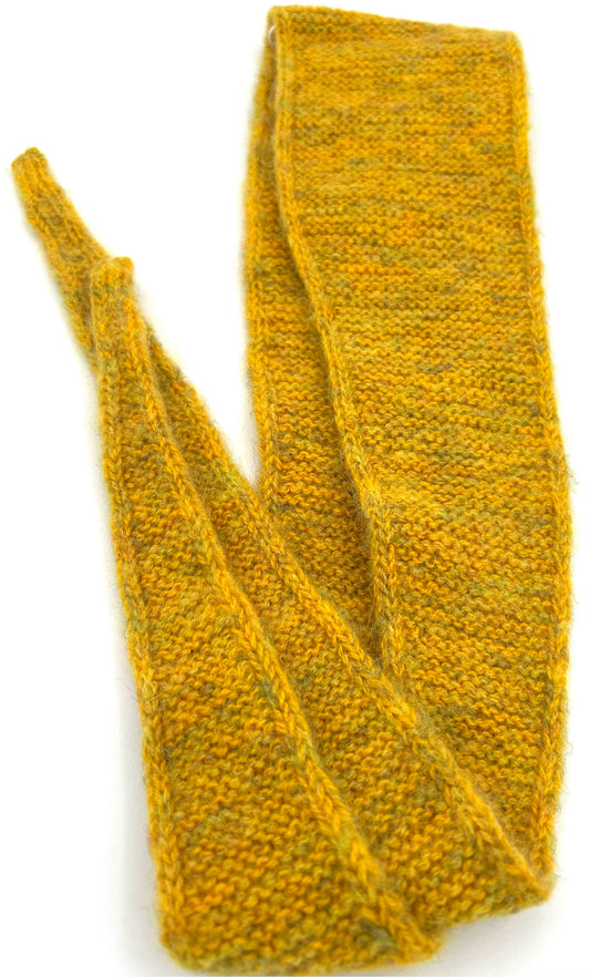 Wool and Acrylic Blend Knit Skinny Scarf