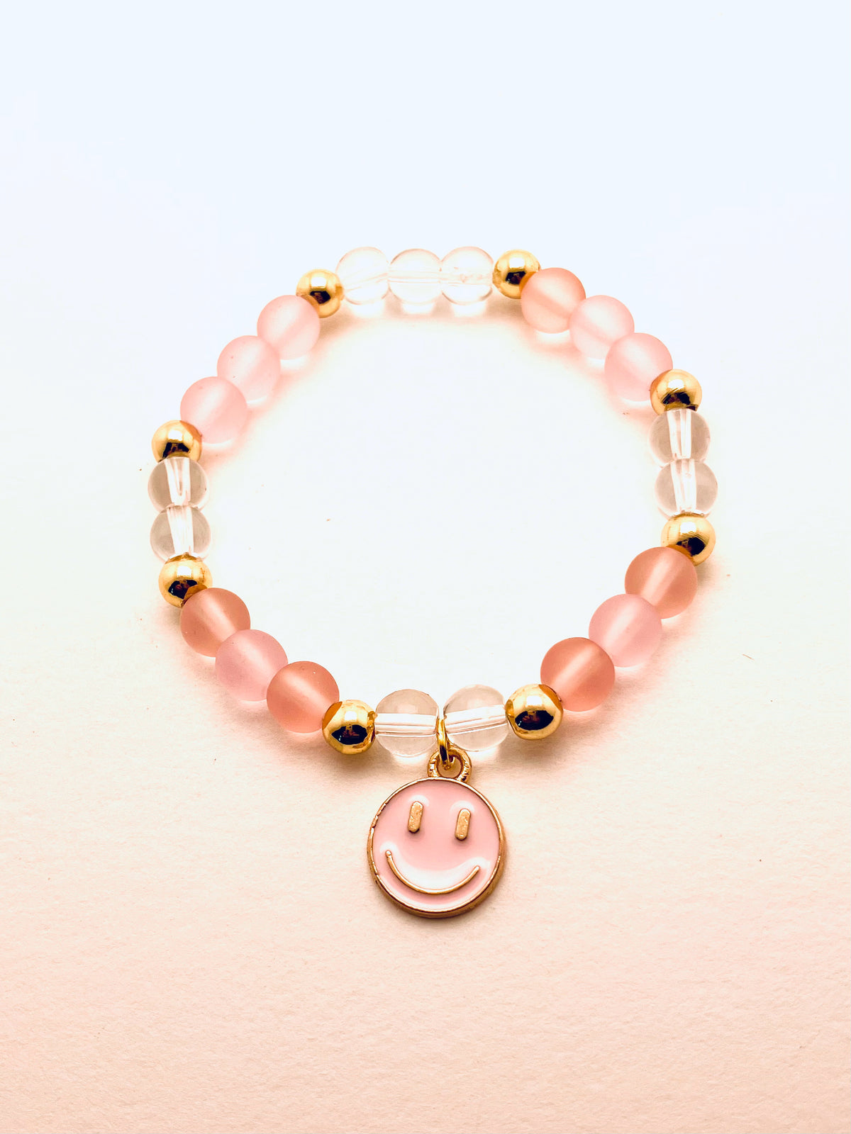 Pink Smiley Face Bracelet, Kids