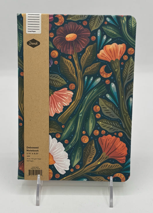 Nightsky Floral Embroidered Hardcover Journal