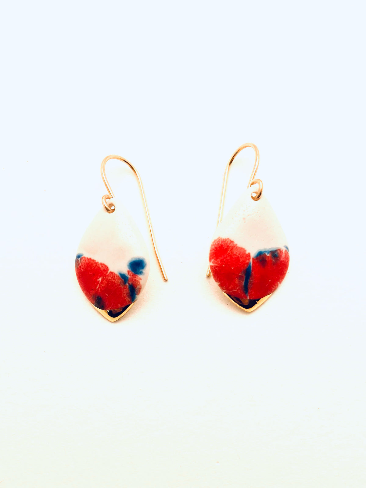 Cobalt and Rouge Marquise Earrings