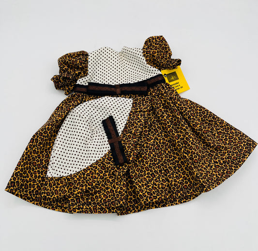 Leopard Print Dress and Hat for 18" Doll