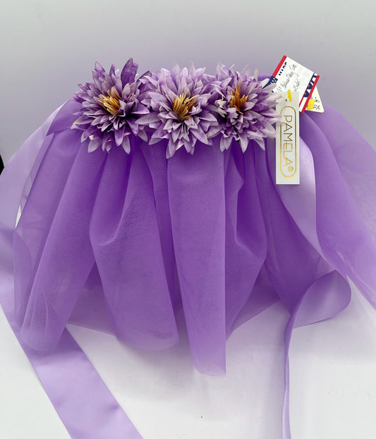 9" Gerbera Daisy Belted Tutu in Lavender