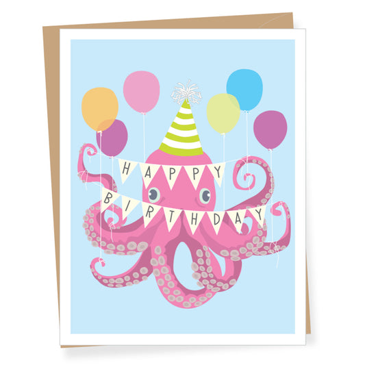 Octopus Birthday Card