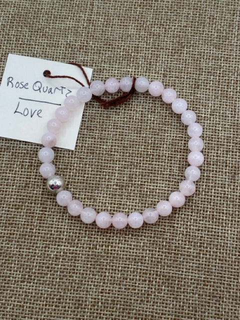 Smooth Rose Quartz Bracelet