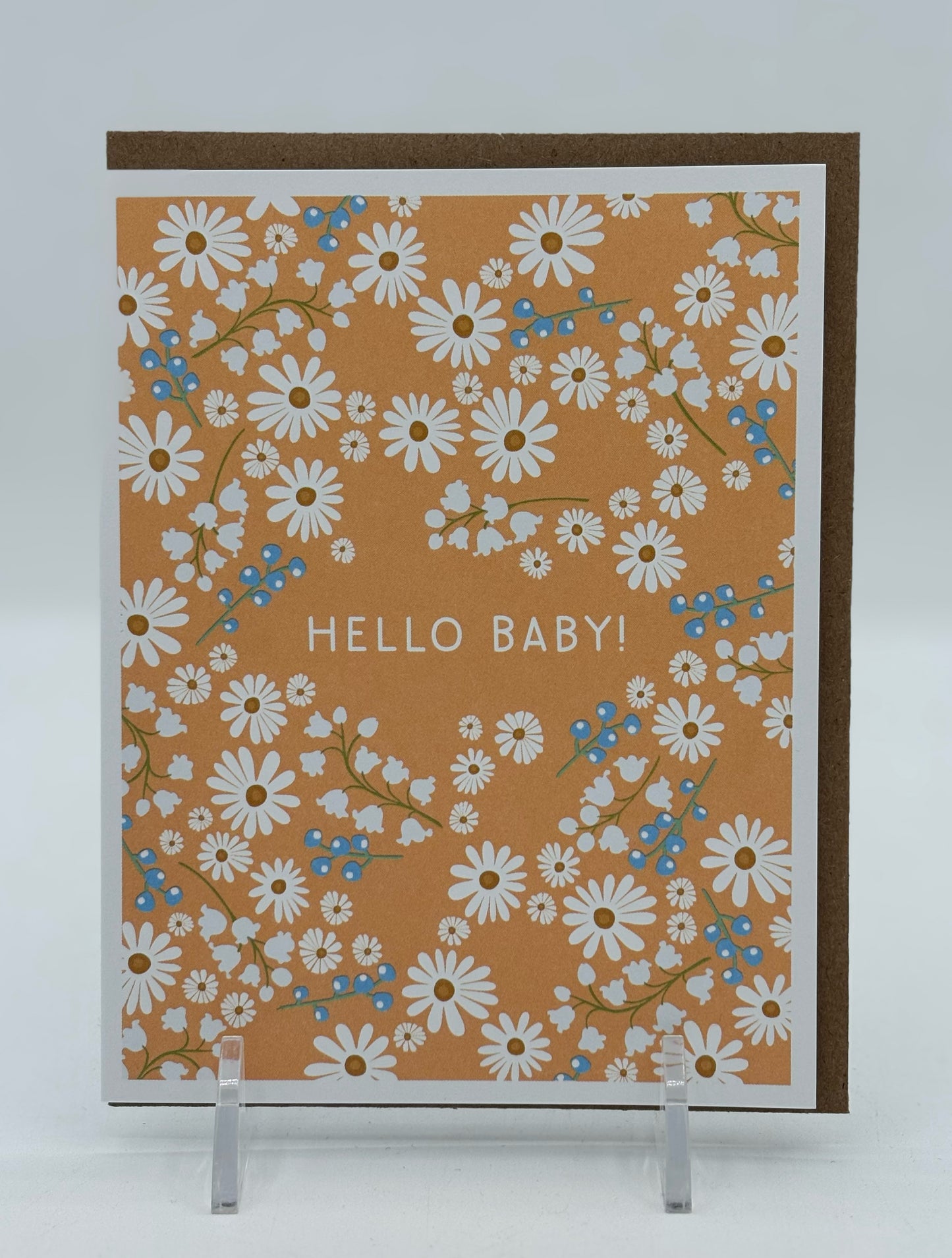 White Daisies Hello Baby Card