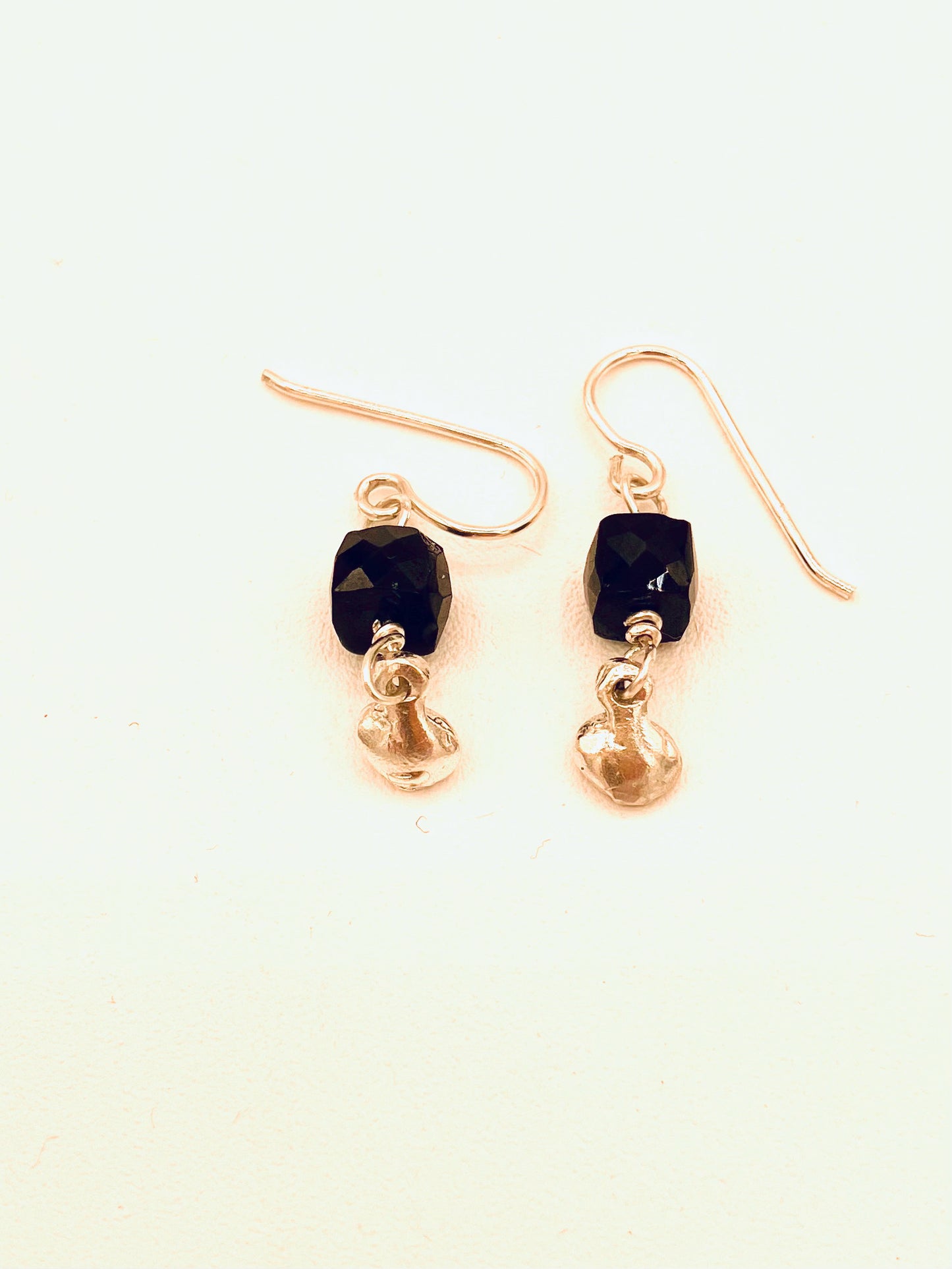Tiny Droplet Sterling/Spinel Earrings